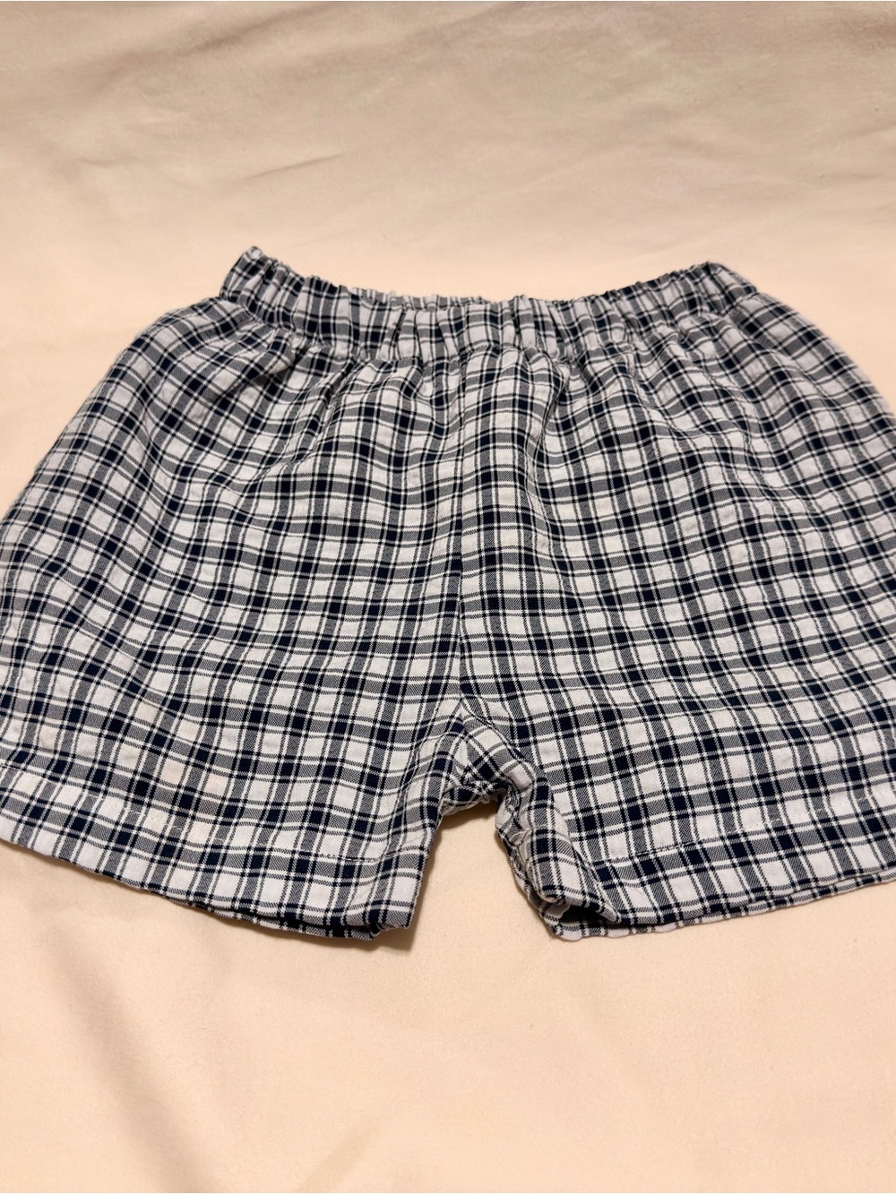 Cecil and Lou - Navy and White Plaid Seersucker Shorts